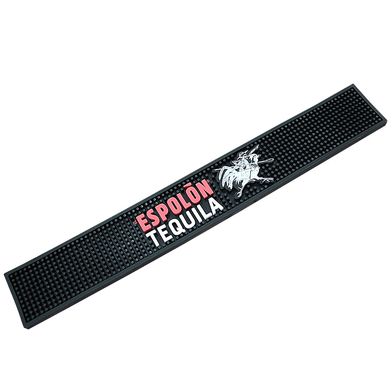 OEM ODM Custom Rubber Bar Spill Mat with logo Cocktail bar mats soft PVC