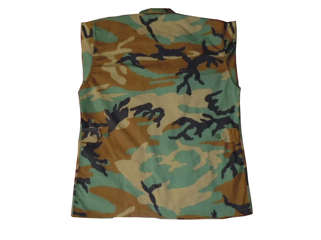 
vietnam style BDU military uniform set woodland 