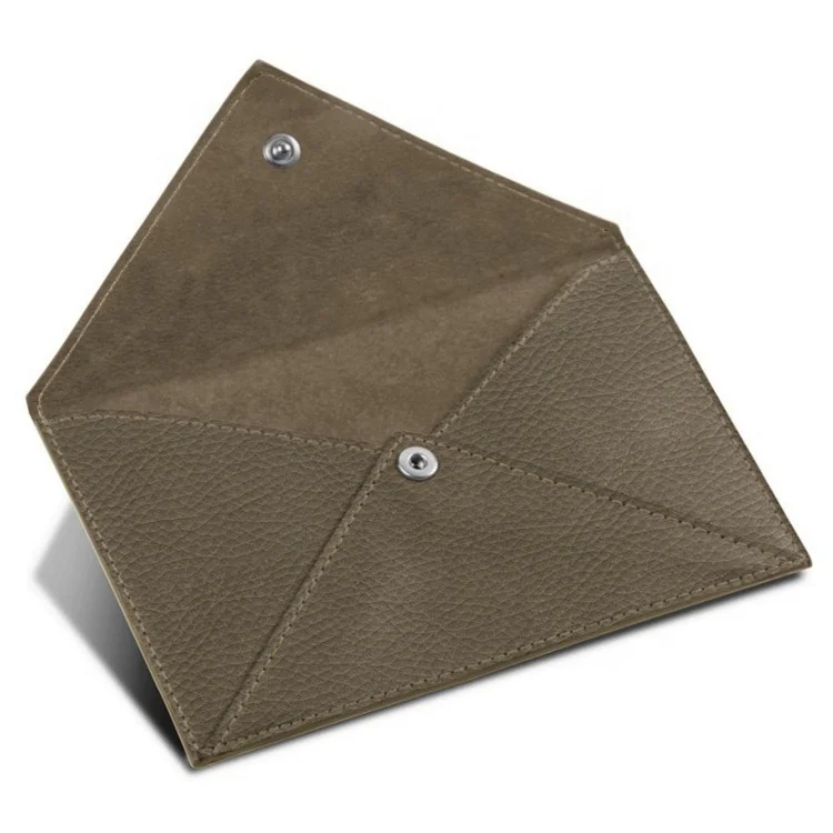 Custom WaterproofA4 PU File Folder Document Bag With Button Flap For Promotion