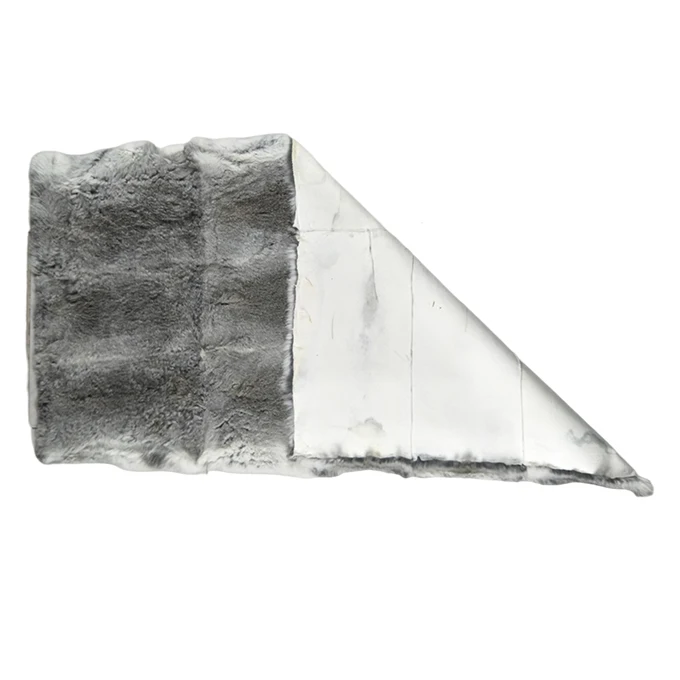 Factory A grade good quality soft fur Genuine chinese white rabbit fur throw rabbit fur plate