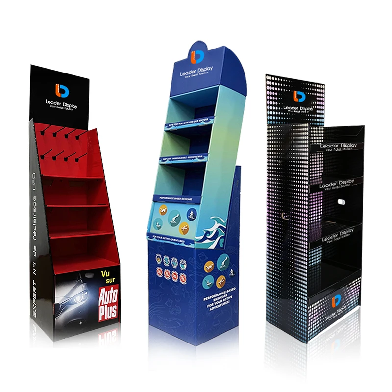 Supermarket Retail cardboard shenzhen candy pop cardboard floor standing rack pos for stores chocolate corrugated display stand