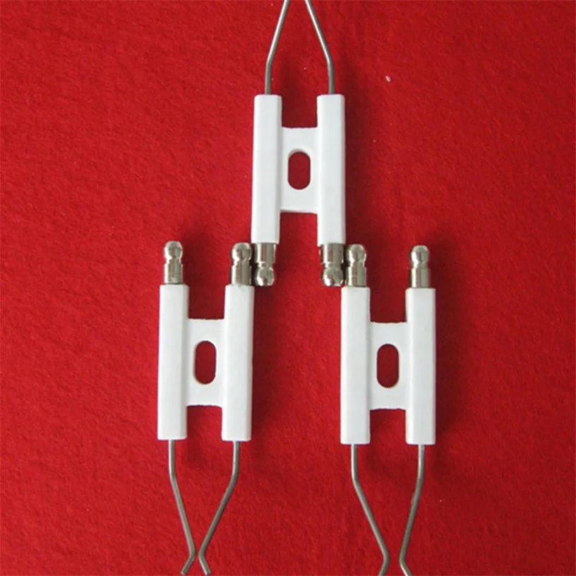 Glazed Alumina ceramic Electrode igniter Gas Spark Burner Ceramic Ignition Tube