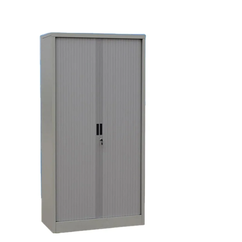 KD Black Color Filing Almirah Cabinet Steel Tambour Door Cupboard