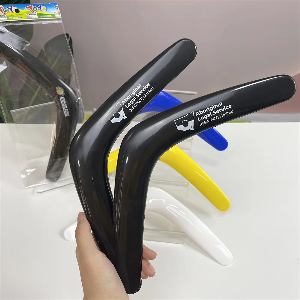 Promotional Gifts OEM Custom Logo Multicolor V Shape Flying Disc Toy Plastic Boomerang
