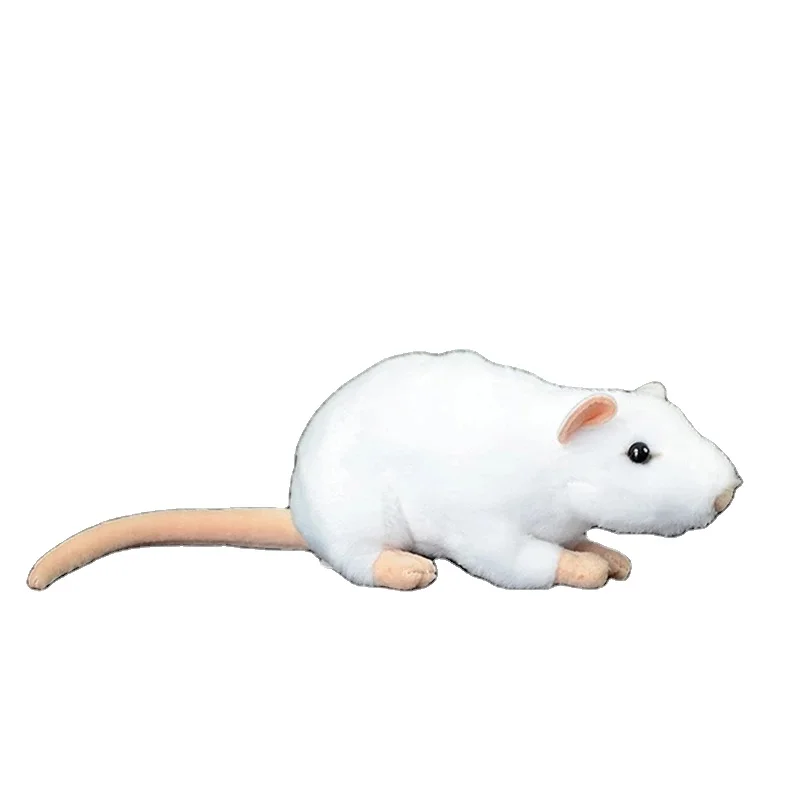 Extra Soft Real Life Mini White Rats Mouse Plush Toy Lifelike Mice Stuffed Animals Toys Birthday Christmas Gifts