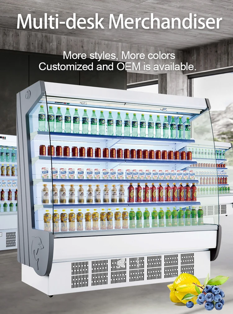 refrigerated topping display cabinet supermarket freezer air curtain refrigerator vertical freezer