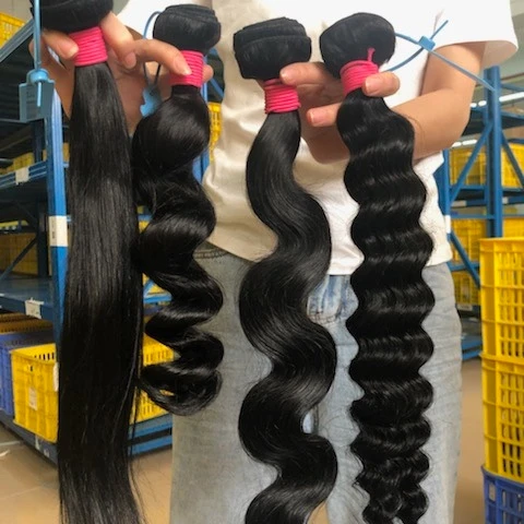 Brazilian Straight Hair 4 Bundles with Closure 9A Virgin Unprocessed Human Hair Bundles with Closure Mink Brazilian Hair