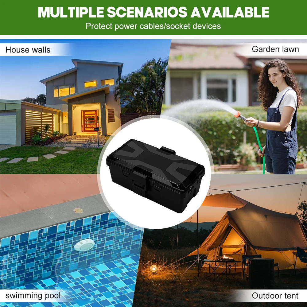 Allifemax Cover for Electrical Cords Boxes for Electrical Outlets All Weather Electrical Junction Box