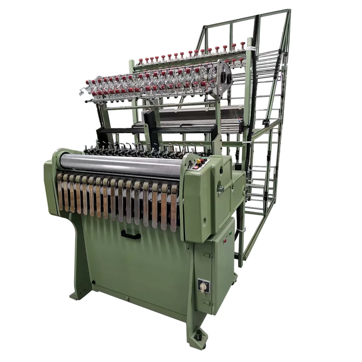 China Made High Speed 16/20 double decker needle loom ribbons and belt weaving machine