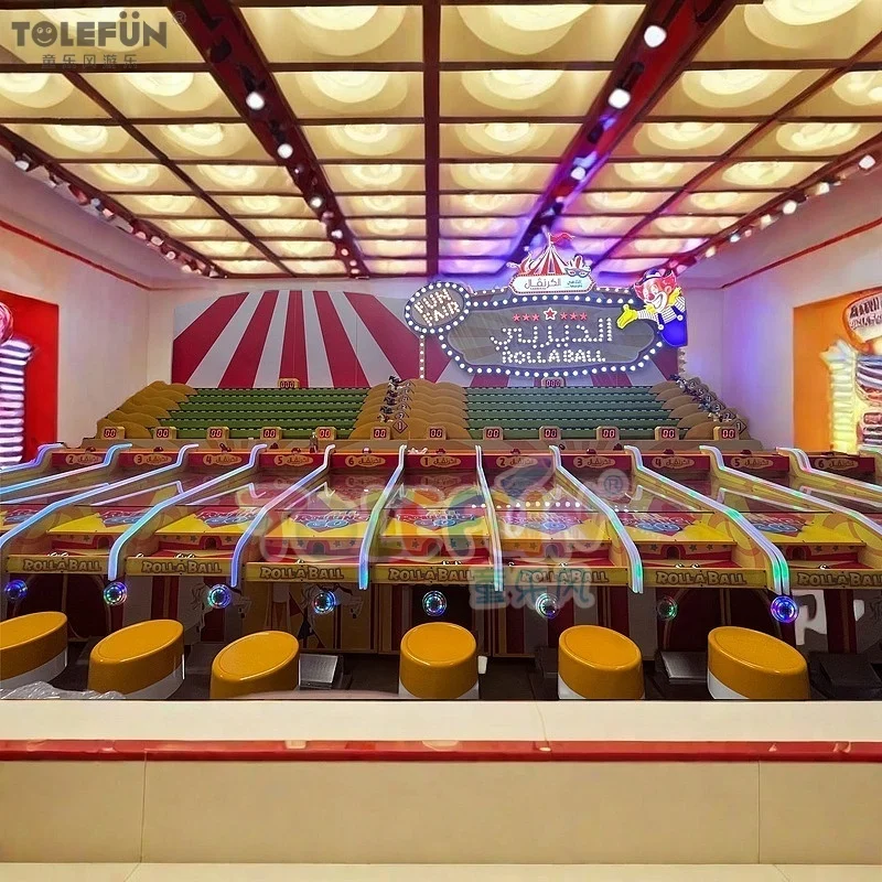 Tolefun Themed Outer Wrap Roll A Ball Racing Booth Games 4 Player Game End-Of-The-Pier Game For Corporate Events And Exhibitions