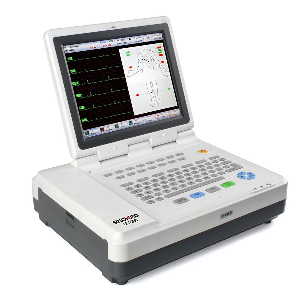 Medical Equipment Paper ECG Monitor Sinohero Se1200 Portable 12 Channel ECG Machine