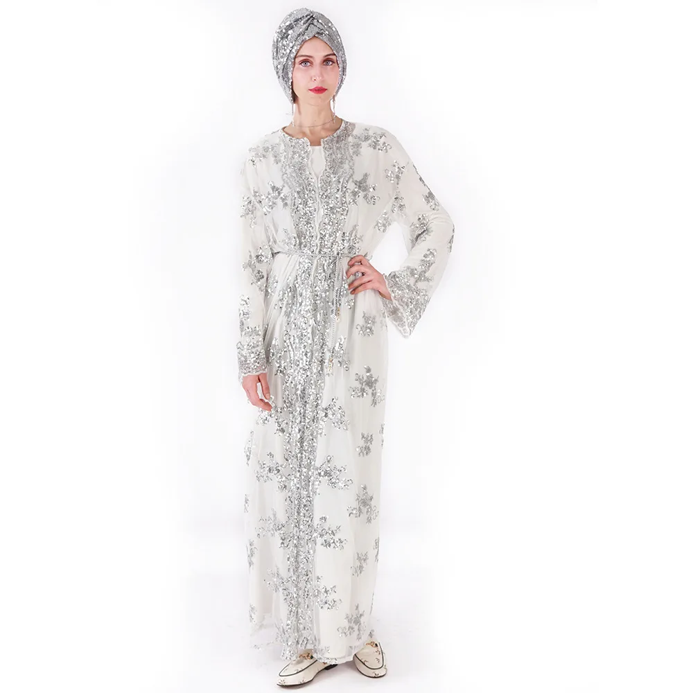 Muslim high-density sequin embroidery Dubai travel Middle East clothing 2-piece set