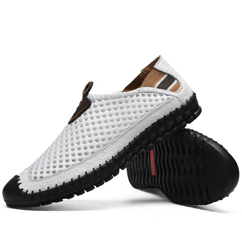 
Мужские дышащие сетчатые лоферы, большие размеры, лето 2020 