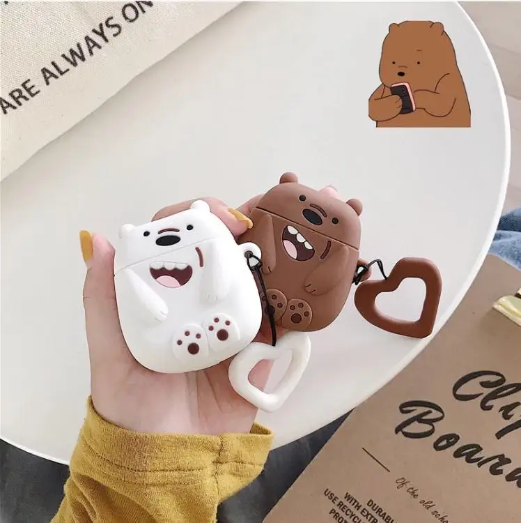 Rubber Silicone Case Earphone Bears Case Teddy Bear Cases for Airpods Pro