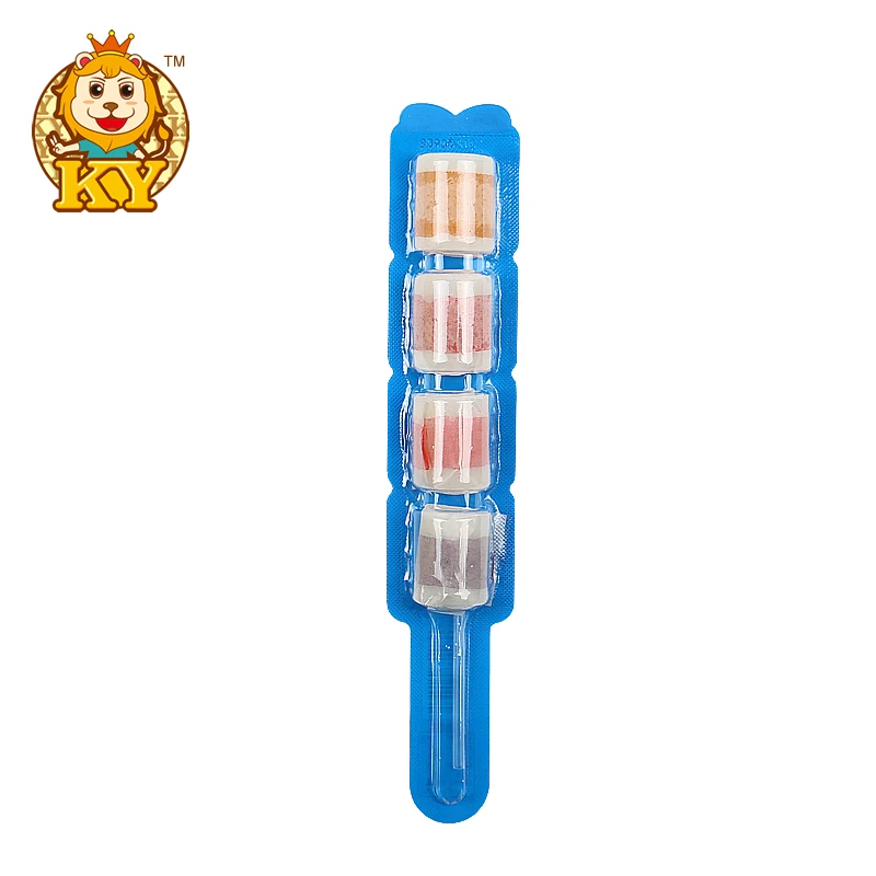 China wholesale fruit juice rainbow sour gummy candy roll soft candy