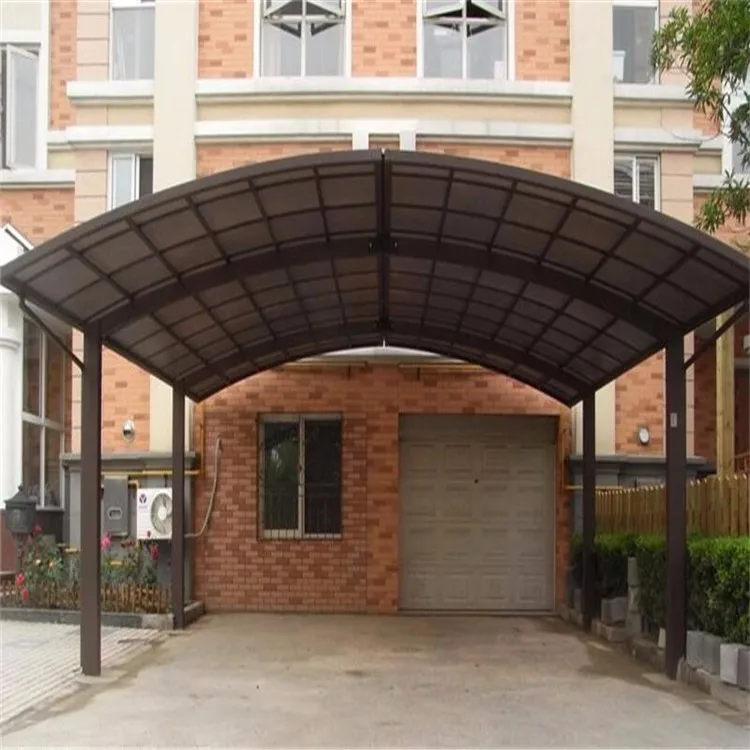 Lanyu four wall polycarbonate sheet bus stop shelter design carport