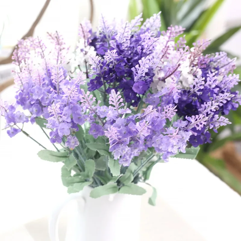 33cm hot sale new product  Decorative Flower Silk Flower Artificial Lavender For Home Wedding Decoration party