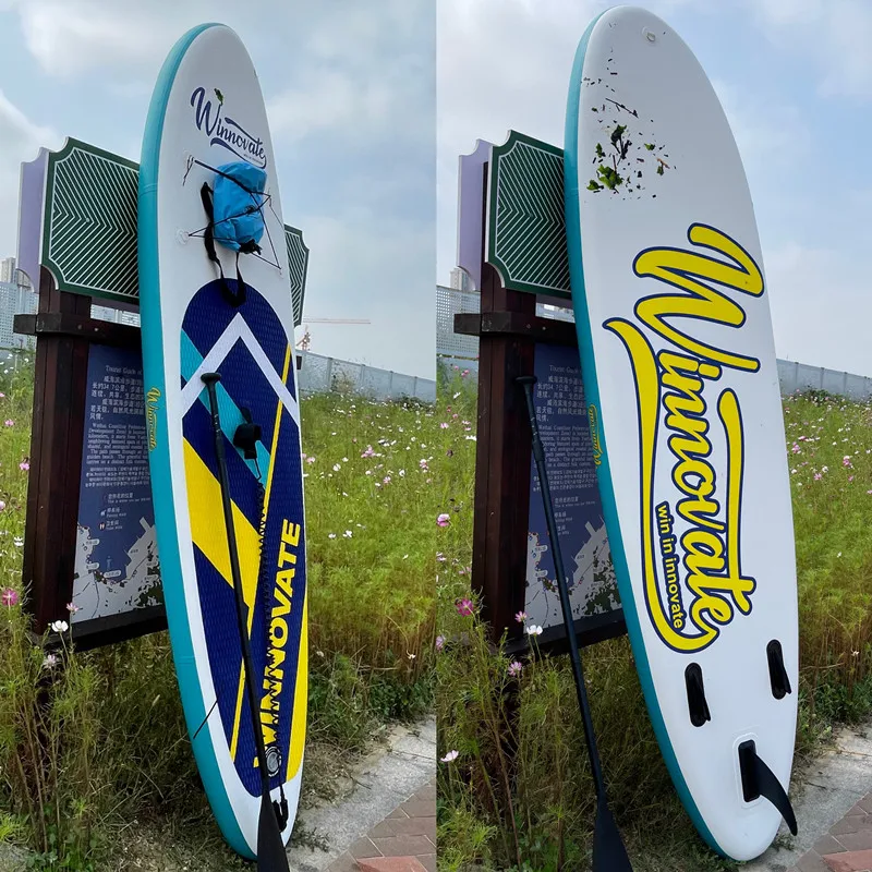 Wood Grain Stand Up Paddle Board Inflatable SUP Board Ultra-Light Inflatable Paddle Boards Non-Slip Deck Pad & Accessories