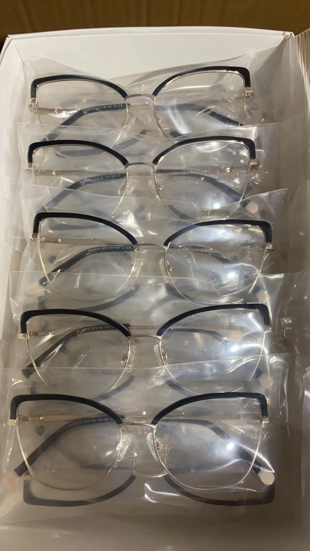 Cat Eye High Quality Metal Eyeglasses Semi-rimless Acetate Optical Frames for Women