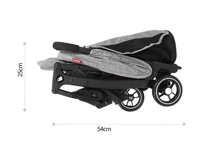 Aluminium frame one hand folding stroller 2 in 1  with EN1888