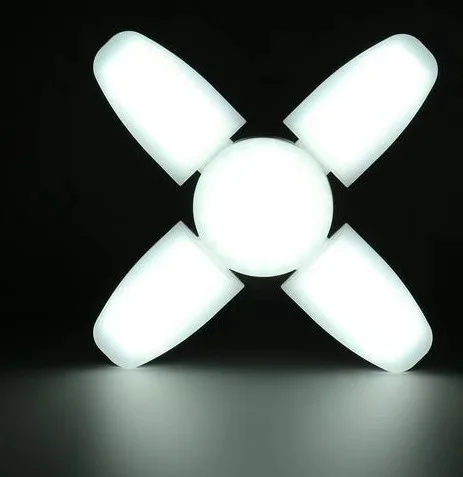 
High Quality 45W 75W Deformanle Led Fan Bulb E27 Adjustable light Foldable Fan Blade Led bulb Light 