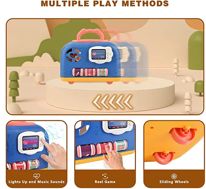 Pet Care Cage Play Set  20 PCS Vet Clinic and Doctor Kit for Kids Doctor Medical Pretend Role Play Dog Grooming Toys