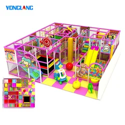 Hot Sale Colorful Pink Commercial Children Kids Games Indoor Playground Soft Equipment