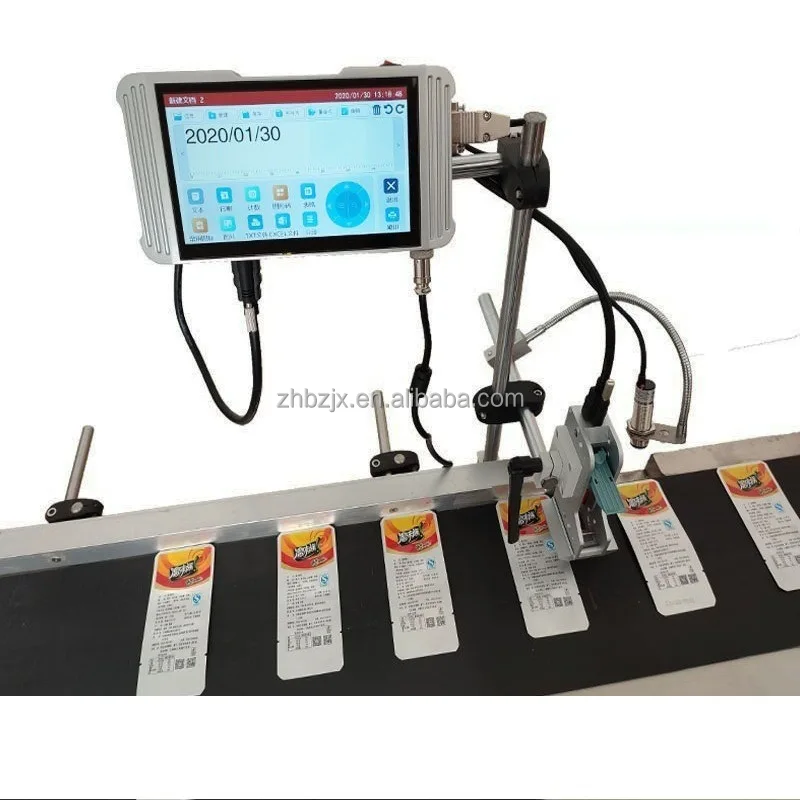 ZHENHUA Carton Logo Printing 12.5Mm Digital Continuous Expiry Date Handheld Inkjet Printer For Packaging  Box Machine