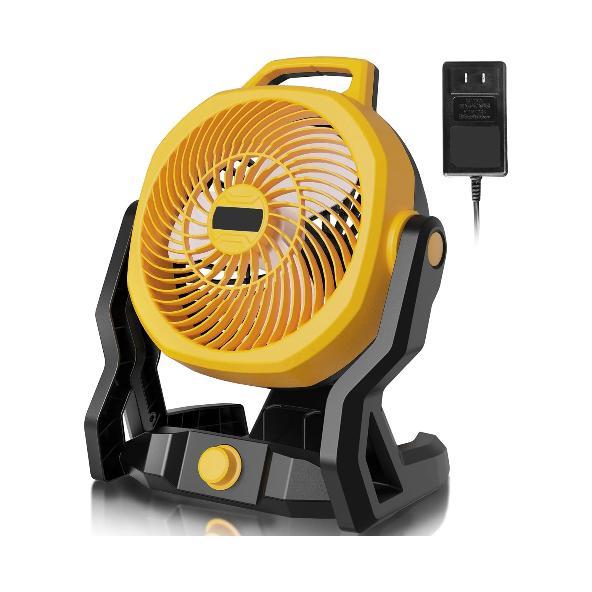 Battery Operated Fan for Dewalt Battery with AC Adapter, Up to 650 CFM Portable Fan, Variable Speed Low Noise