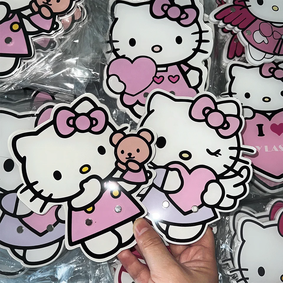 Custom hello kitty lash tile with magnet customizable acrylic magnetic lash glue pallet tile