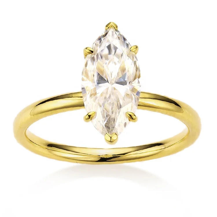 Marquie дизайн Moissanite бриллиантовое кольцо на заказ кольцо с камнем
