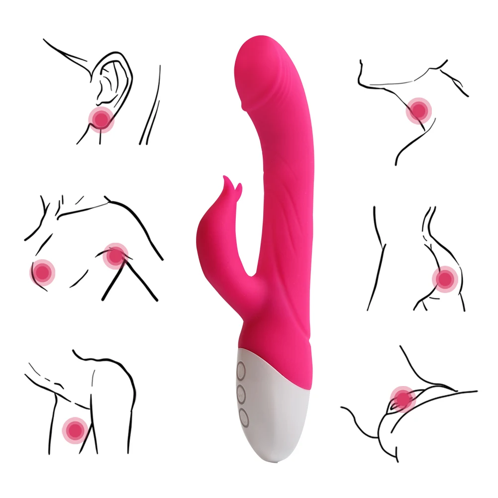 
Levett clitoris vibrator auto heating waterproof silicone g spot rabbit vibrator vagina toys sex adult 