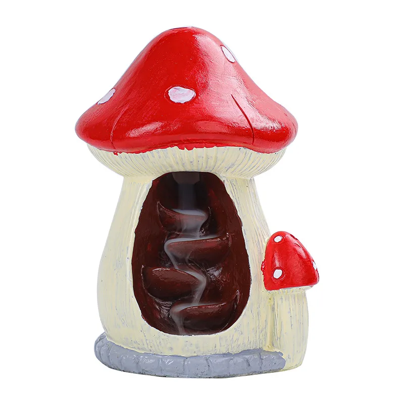 resin crafts Mushroom incense burner backward flow sandalwood incense burner household agarwood incense burner holder