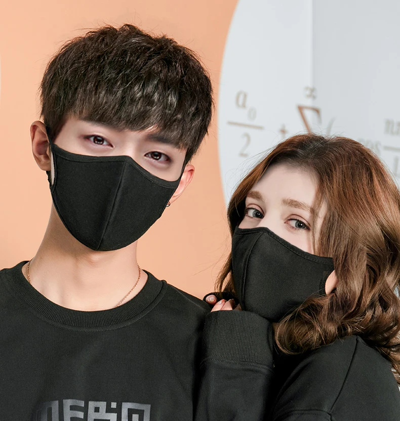 
manufacturer hot sale Out Door Adult Cotton washable Fashion face masks fabric Face cover black party protective mask 