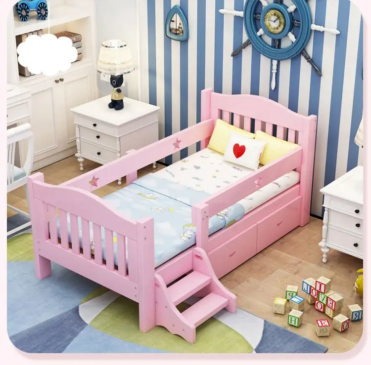 AILICHEN Princess Lit Enfant Wholesale Wooden Children Beds For Adult /Children  Bed/Cheap Wooden Kids Cot Beds