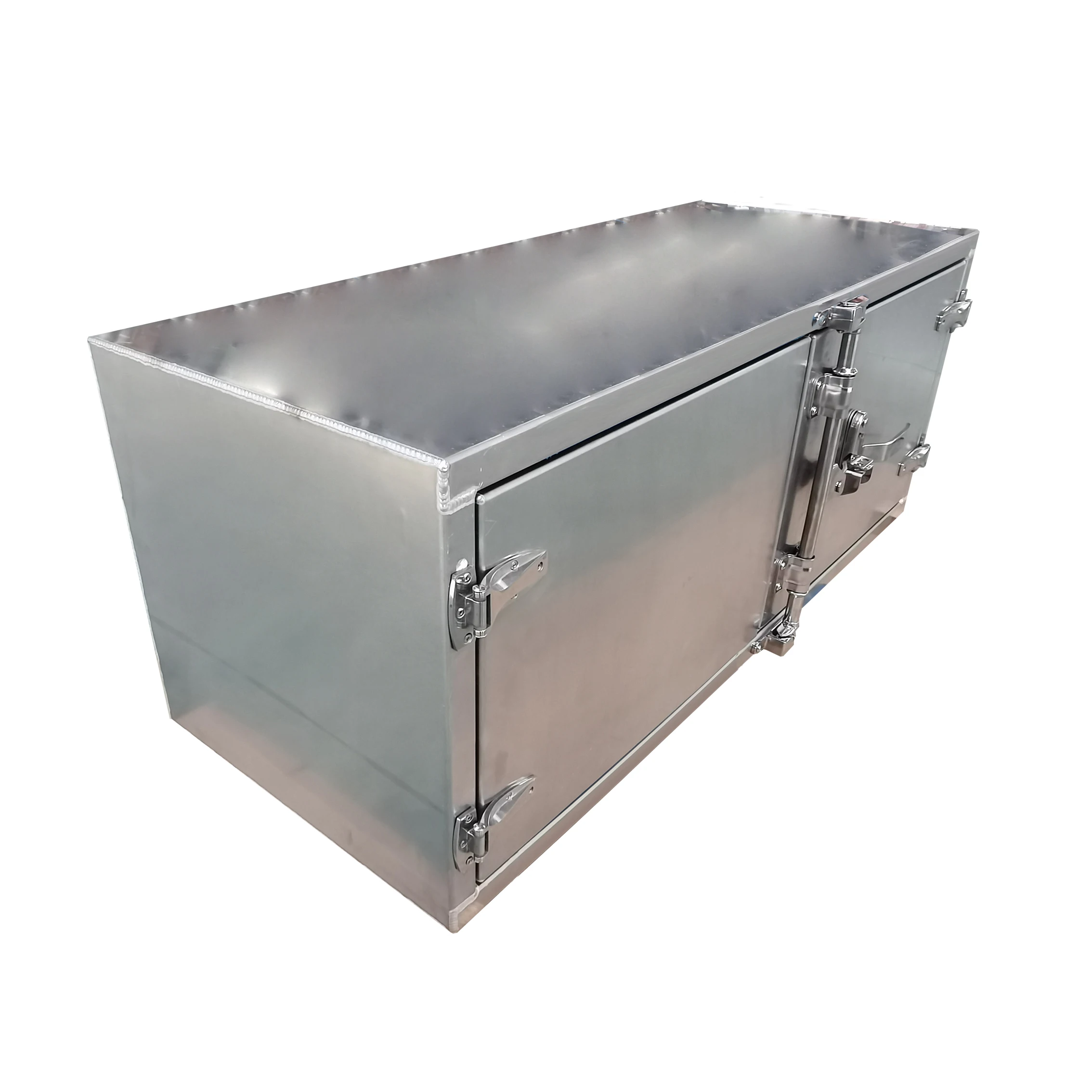 Factory Wholesale Waterproof Aluminum Truck Tool Box   Flatbed Truck Trailer Accessories with Two doors and brackets