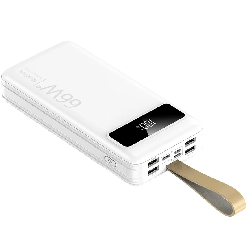 Hot Selling Customizable Logo 30000mAh Large Capacity Power Bank Digital Display Universal Mobile Phone Power Supply