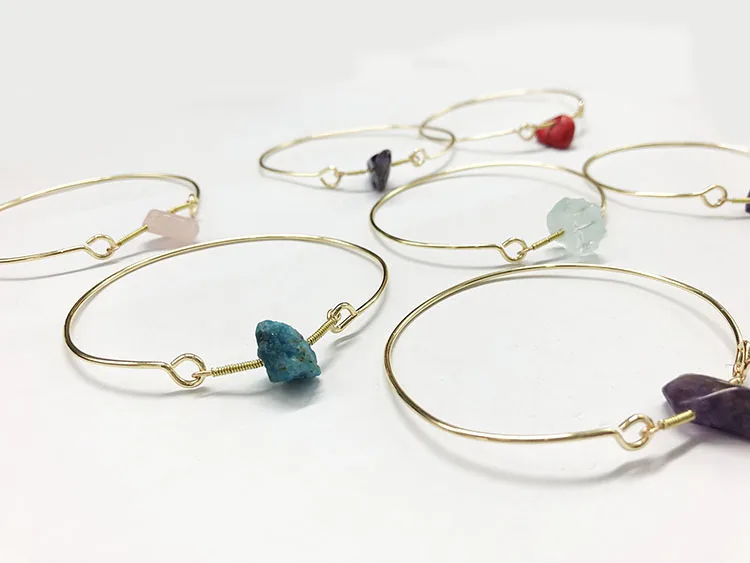 Пляжный браслет Zooying из необработанного хрустального кварца природный исцеляющий стекла в стиле