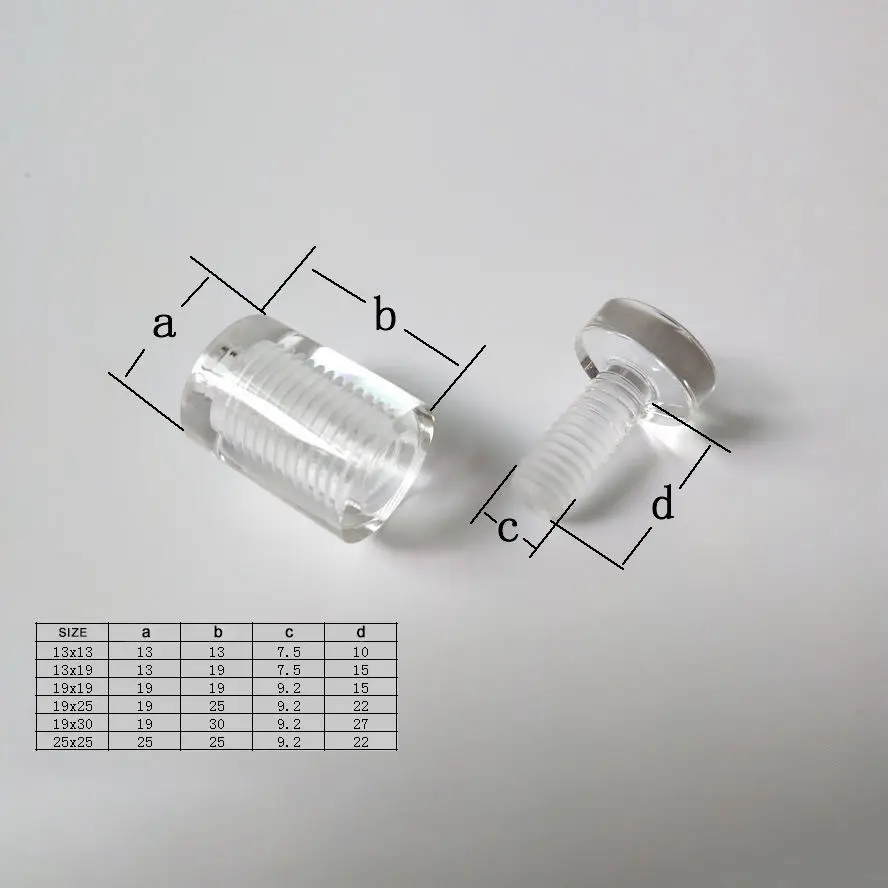 Wall mirror Glass clear Acrylic plastic sign advertising Mounting Holder standoff fixing screw Nail Pin