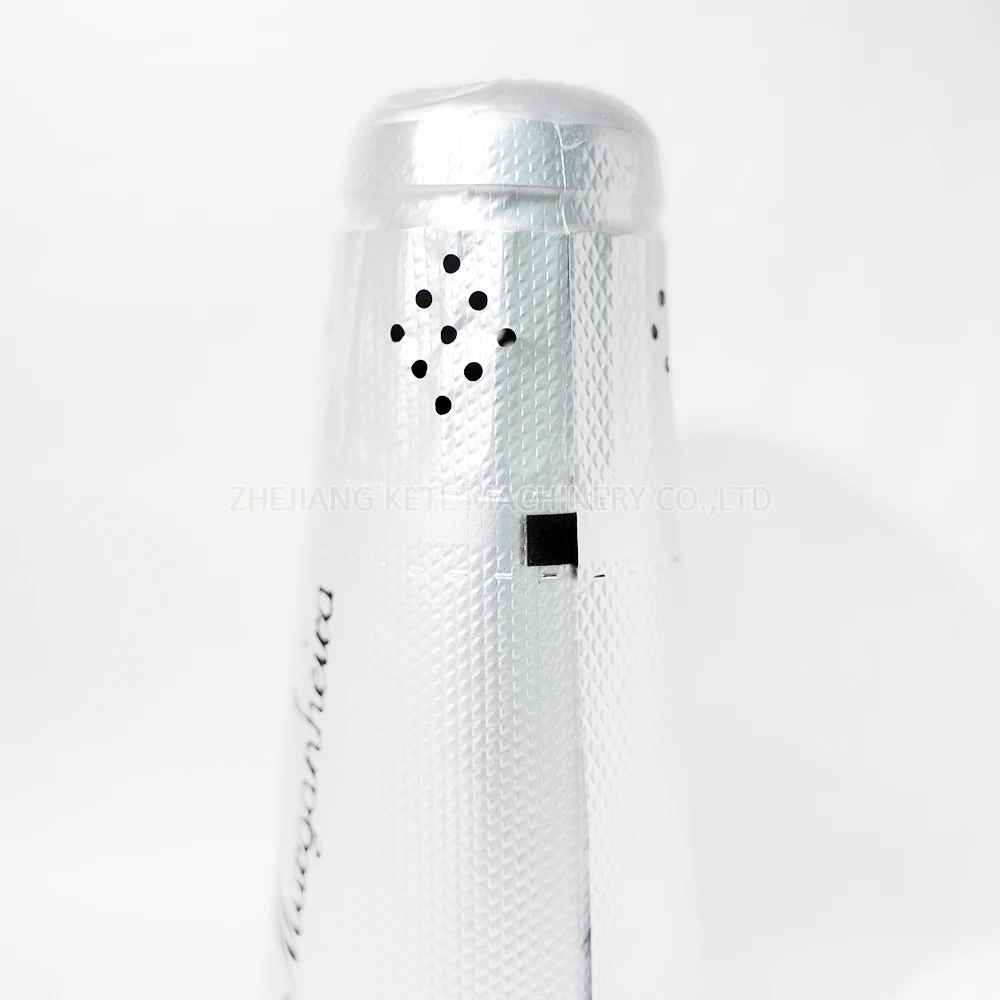 Factory Price Champagne PVC Embossed Wine Bottle 30mm PVC Heat Shrink Capsule Cap Clear Tin Aluminum Wine Capsules
