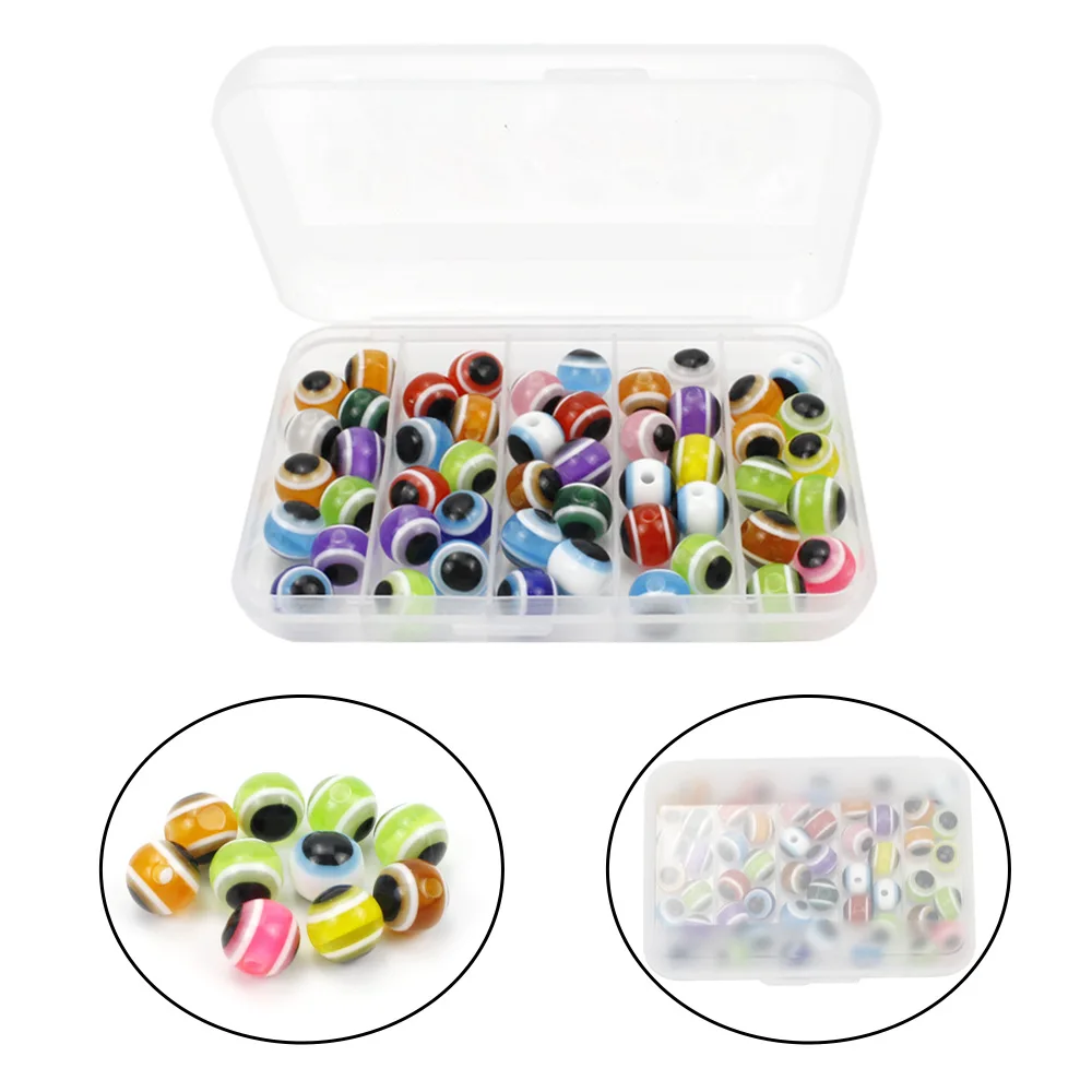 200pcs Wholesale fishing Fishing Beads Plastic Fishing Bait Rig Bead Tackle Tools with box