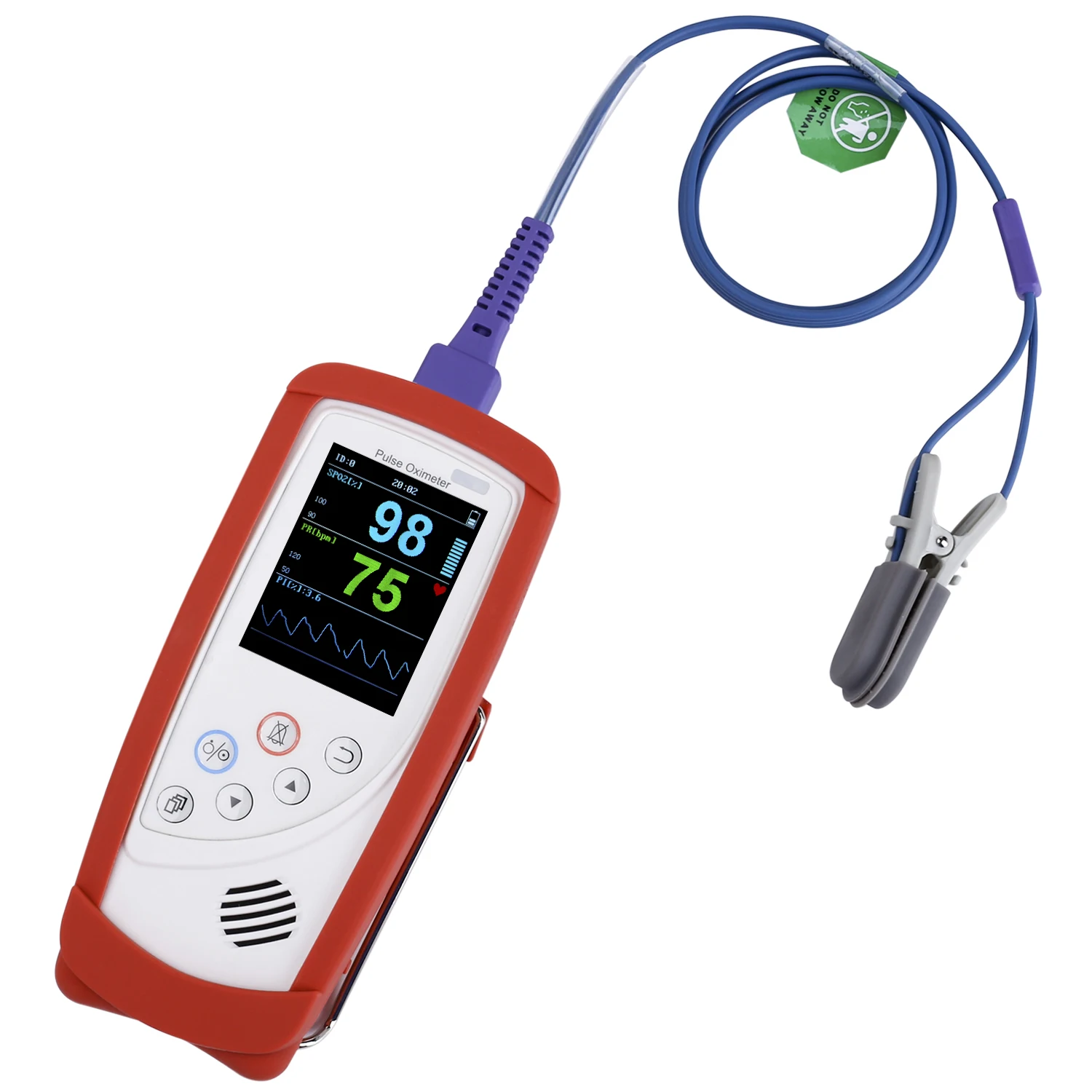 Svigor Veterinary Handheld Pulse Oximeter for Animals 24 hours SPO2 Pulse Rate Monitor Adjustable Alarm