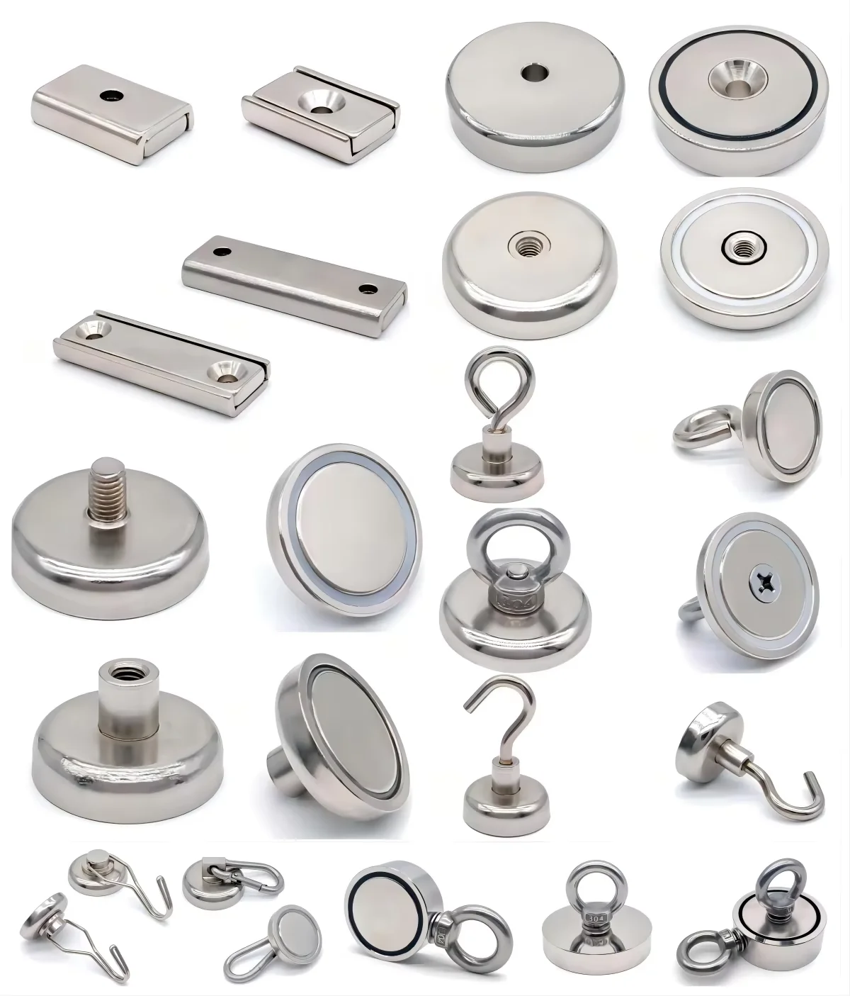 New Upgrade Super Strong Danone Set With Round Block Disc Rope Magnet For N35 Sale Neodymium Fishing Magnets