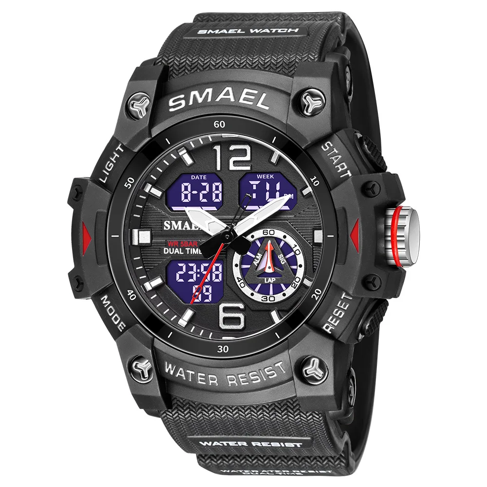 Wholesale SMAEL candy color running second mode cold light display shockproof large dial men sports digital wristwatch ease