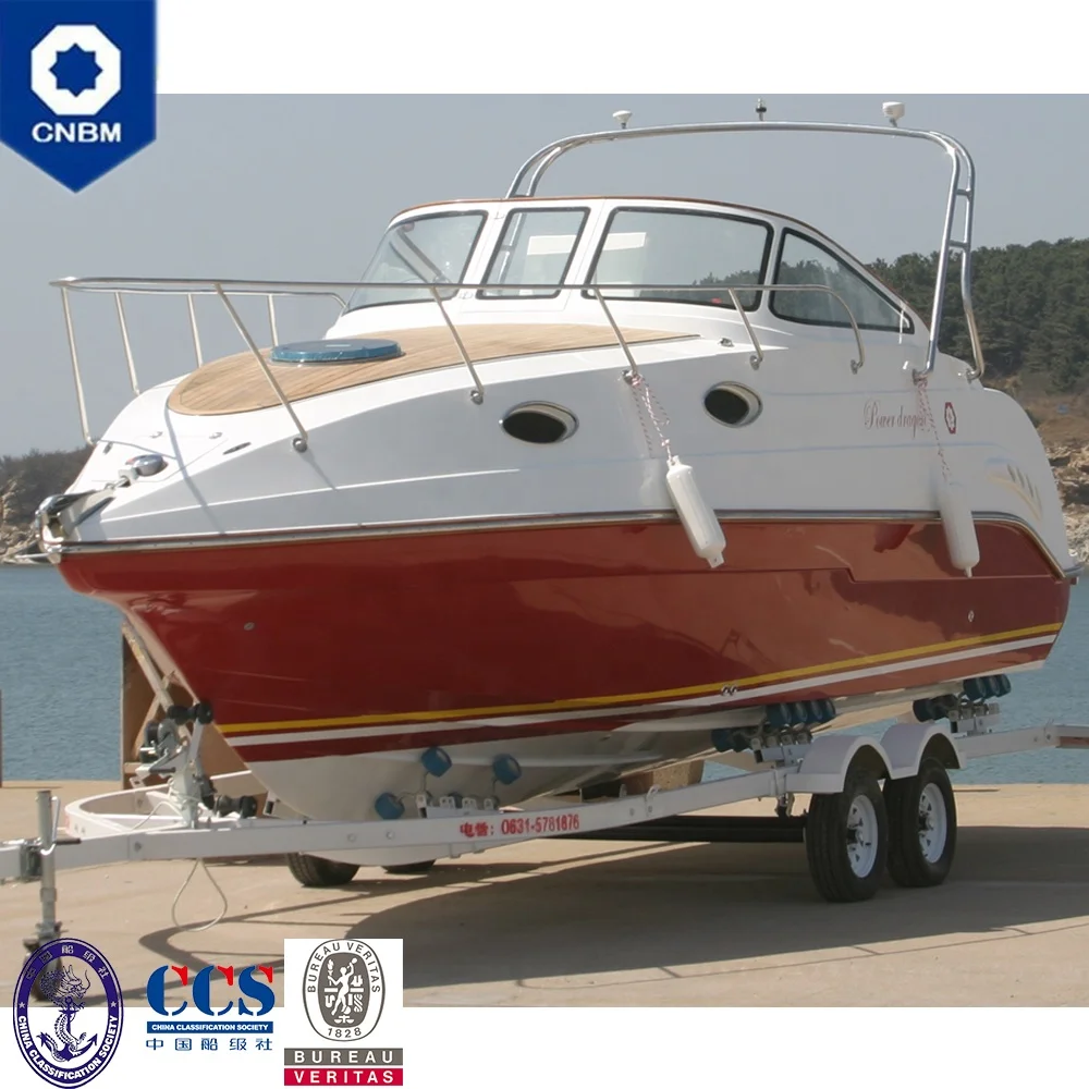 
27 ft Affordable Fishing Motor Luxury Super Yachts Classic Fiberglass Speed Boat with Prices 
