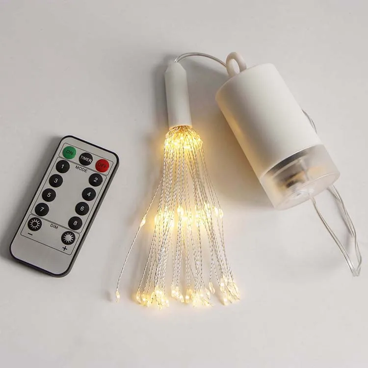 90 LED 8 Modes Control Outdoor Firework Lights Outdoor String Lights Hanging Starburst Light