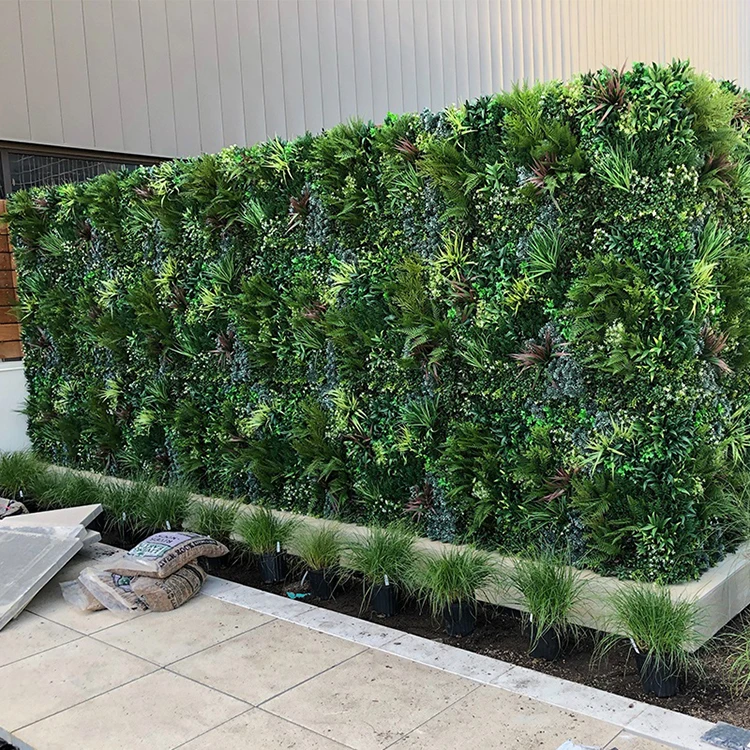 Faux Plant Wall Backdrop Home Garden Backyard Wedding Decoration Wall Grass Mats  Greenery Panels Artificial Plant Wall Decor