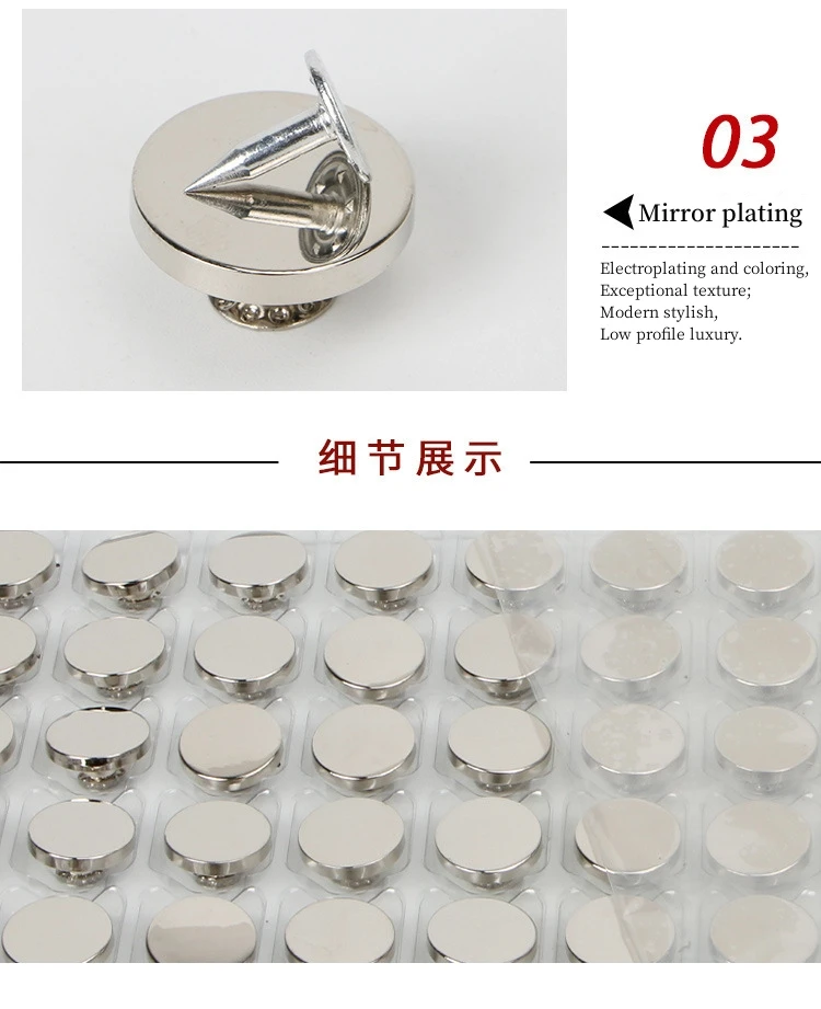 High Quality Custom Logo gold Accessories And Rivets Embossed Metal Jeans Button For Clothes