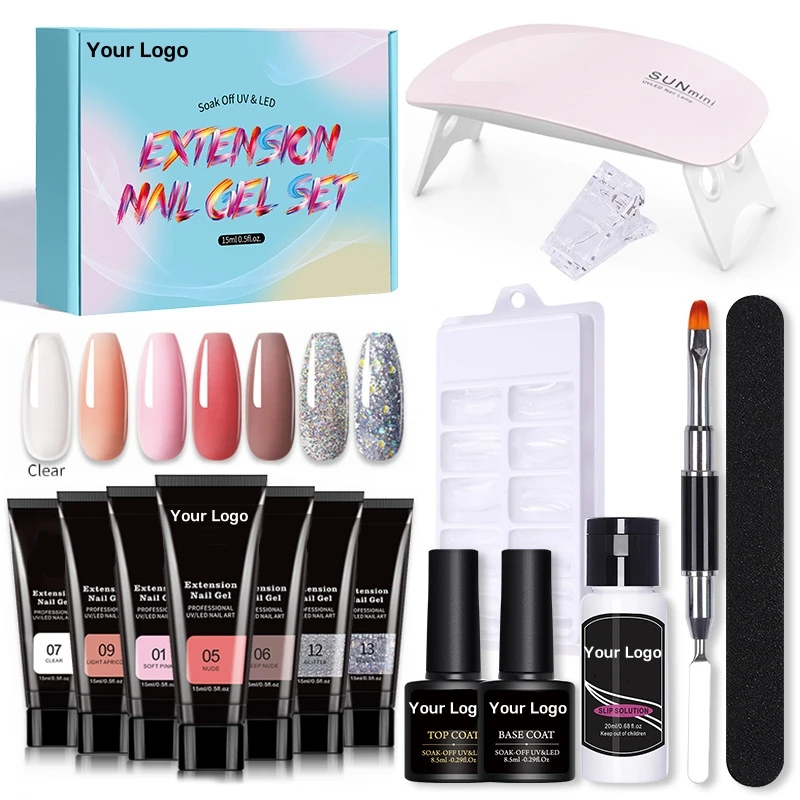 Price Poly UV Gel Nail Set Extension Starter Set Reasonable Price Gel For Cheap Wholesale Price Nail Extension Gel Kit