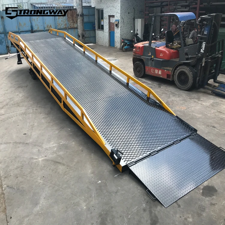 10 tons adjustable  mobile steel loading ramp with CE certification